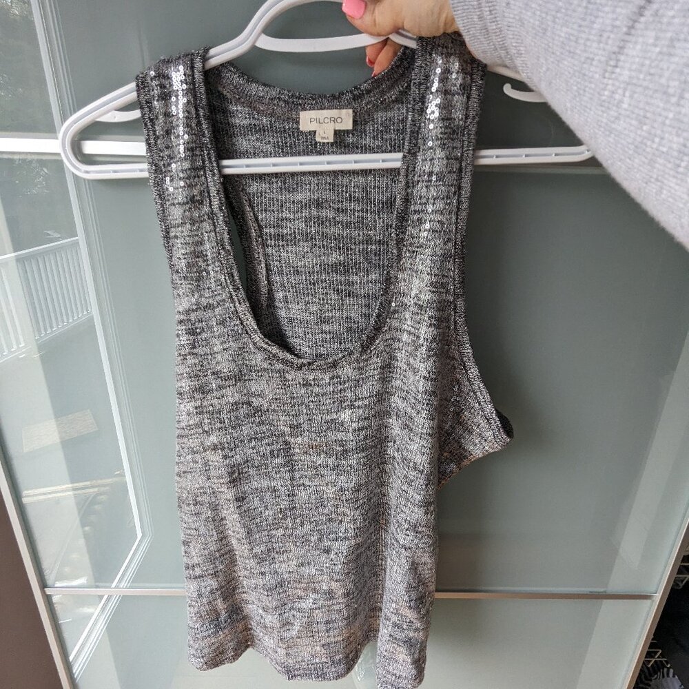 Anthropologie PILCRO sequin tank